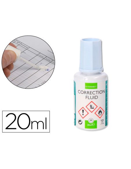 Corrector Q-Connect Aplicador Pincel Bote 20 Ml