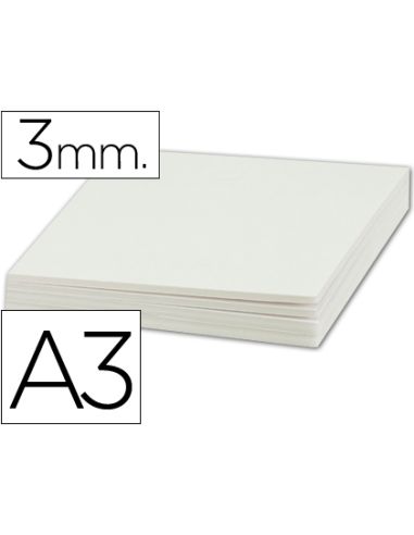 Carton Pluma Liderpapel Blanco Doble Cara Din A3 Espesor 3Mm