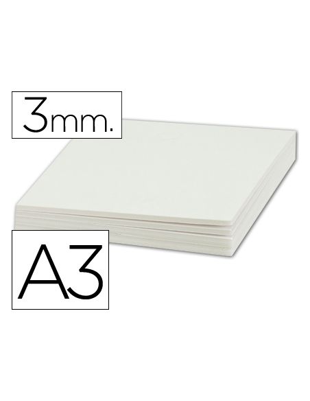 Carton Pluma Liderpapel Blanco Doble Cara Din A3 Espesor 3Mm