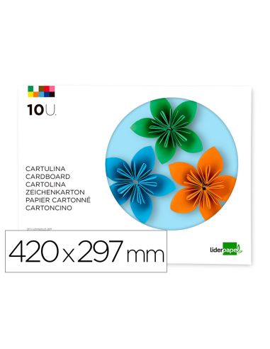 Bloc Trabajos Manuales Liderpapel Cartulina 297X420Mm 10 Hojas Colores Surtidos