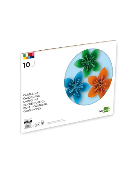 Bloc Trabajos Manuales Liderpapel Cartulina 297X420Mm 10 Hojas Colores Surtidos