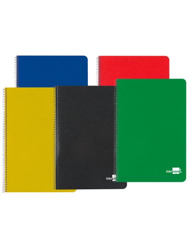 Cuaderno Espiral Liderpapel Cuarto Tapa Dura 80H 75Gr Cuadro 4Mm Con Margen Colores Surtidos