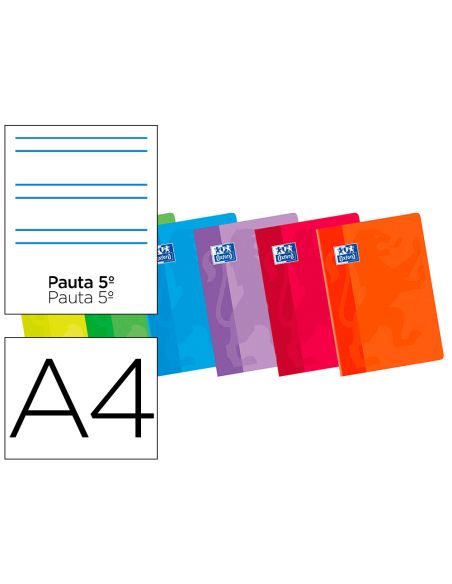Libreta Escolar Oxford 48 H Din A4 2 Rayas Pauta