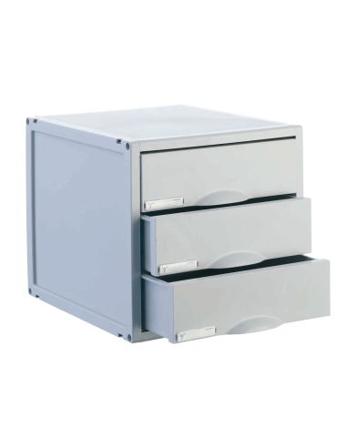 Fichero Cajones De Sobremesa Archisystem 356X316X303 Mm 3 Cajones Color Gris