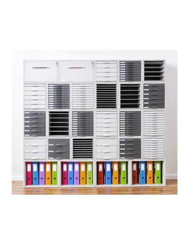 Fichero Cajones De Sobremesa Archisystem 356X316X303 Mm 3 Cajones Color Gris