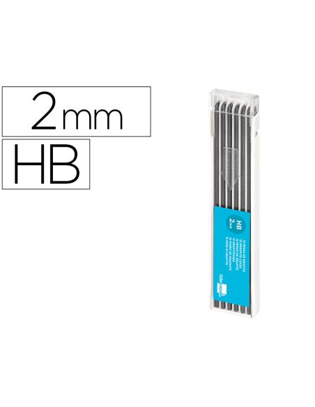 Minas Liderpapel Grafito 2 Mm Estuche De 12 Minas Longitud 120 Mm