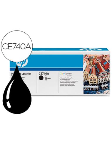 Toner Hp Color Laserjet Cp5225 Cp5225N Cp5225D -Ce740A- Negro 7.000 Pags