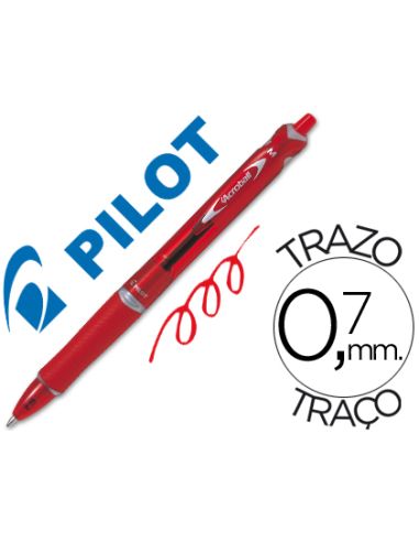 Boligrafo Rojo Pilot Acroball Tinta Aceite Punta De Bola De 1,0Mm Retractil