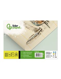 Papel Dibujo Liderpapel 210X297Mm 80G/M2 Milimetrado Pack De 10 Hojas 2