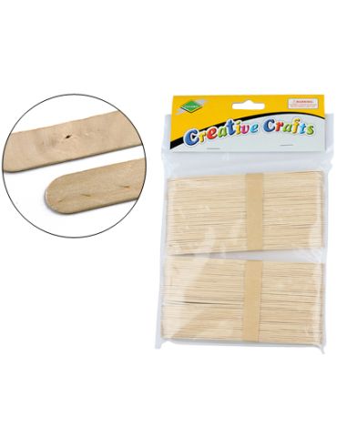 Palillo Para Manualidades Liderpapel Madera Color Natural 15X2 Cm Bolsa De 100 Unidades