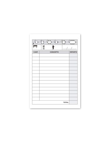 Talonario Liderpapel Camarero 8º Original Y Copia T280