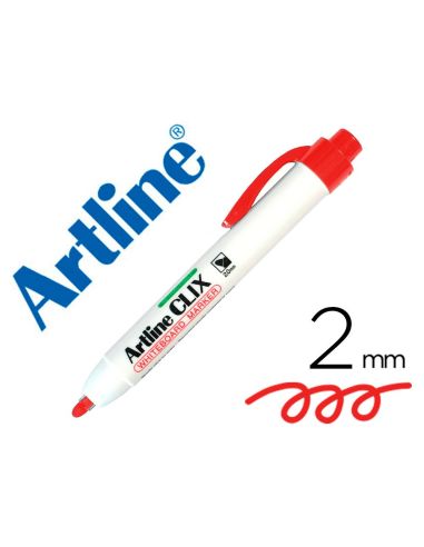Rotulador Artline Clix Pizarra Ek-573A Rojo Punta Retractil Redonda 2 Mm|Libreriasalesiana