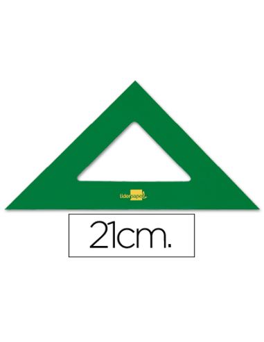 Escuadra Liderpapel 21 Cm Acrilico Verde
