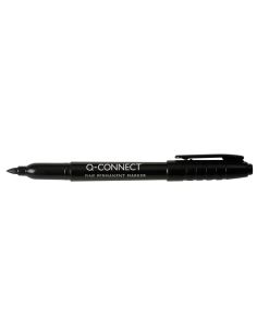 Rotulador Q-Connect Para Cd/Dvd Punta Fibra Permanente Negro Punta Redonda 1 Mm 2