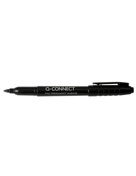 Rotulador Q-Connect Para Cd/Dvd Punta Fibra Permanente Negro Punta Redonda 1 Mm