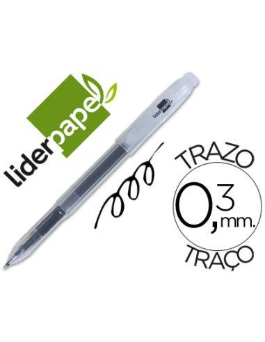 Boligrafo Liderpapel Super Gel Punta 0,5 Mm Negro