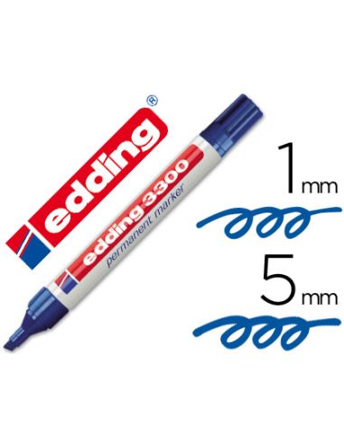 Rotulador Edding Marcador 3300 N.3 Azul Punta Biselada Recargable