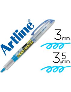 Rotulador Artline Fluorescente Ek-640 Azul Punta Biselada