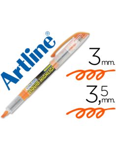 Rotulador Artline Fluorescente Ek-640 Naranja Punta Biselada
