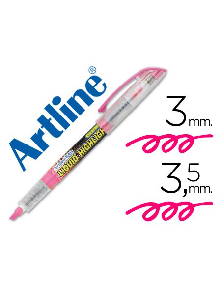 Rotulador Artline Fluorescente Ek-640 Rosa Punta Biselada