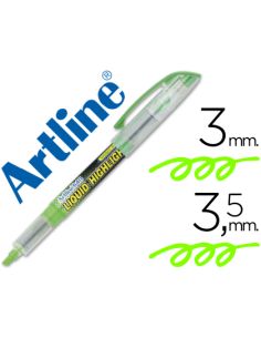 Rotulador Artline Fluorescente Ek-640 Verde Punta Biselada