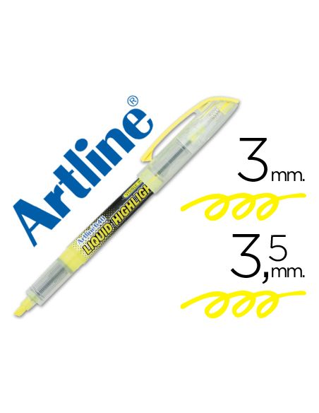 Rotulador Artline Fluorescente Ek-640 Amarillo Punta Biselada
