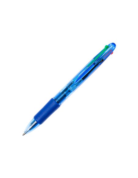 Boligrafo Q-Connect 4 En 1 Tinta 4 Colores Retractil Con Sujecion De Caucho