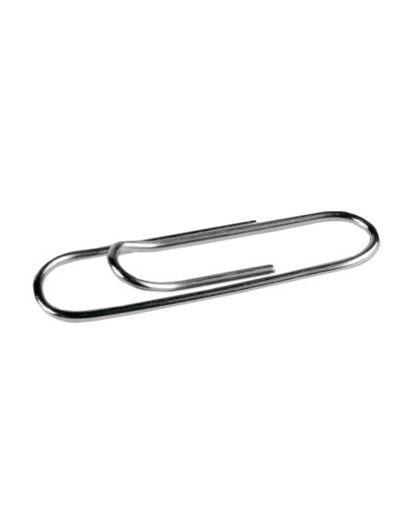 Clips Niquelados Q-Connect Nº1 20 Mm Caja De 100 Unidades