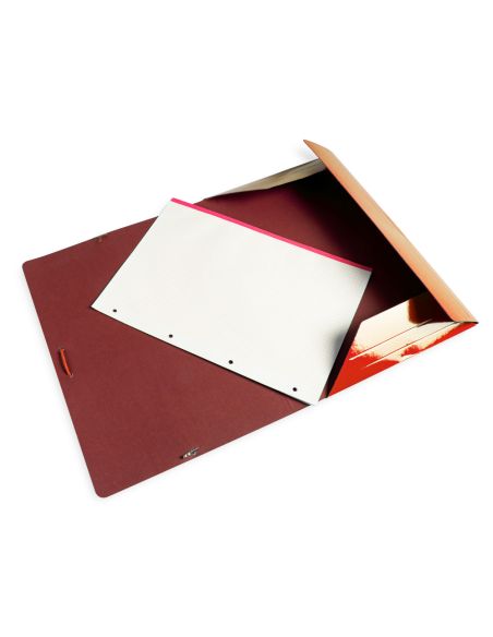Carpeta Liderpapel Gomas Tres Solapas Carton Plastificado Folio Colores Surtidos
