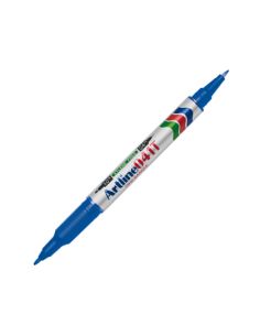 Rotulador Artline Marcador Permanente Ek-041T Azul Doble Punta 0.4 Y 1.0 Mm