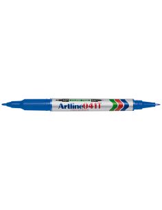 Rotulador Artline Marcador Permanente Ek-041T Azul Doble Punta 0.4 Y 1.0 Mm 2