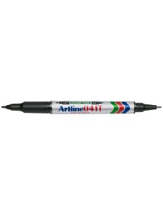 Rotulador Artline Marcador Permanente Ek-041T Negro Doble Punta 0,4 Y 1,0 Mm 2