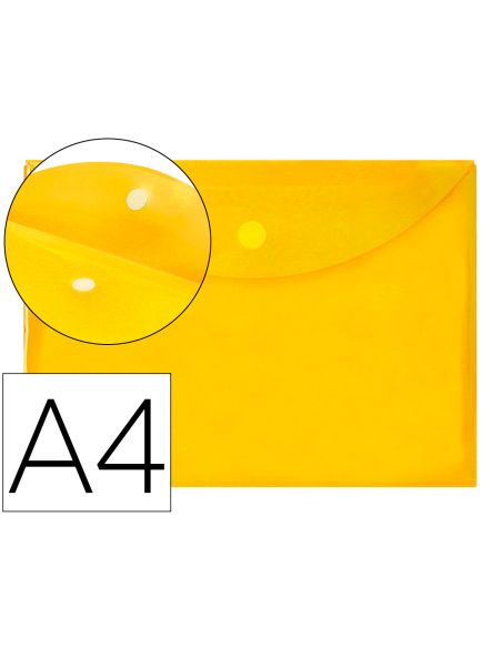 Carpeta Liderpapel Dossier A4 Cierre De Velcro Amarilla