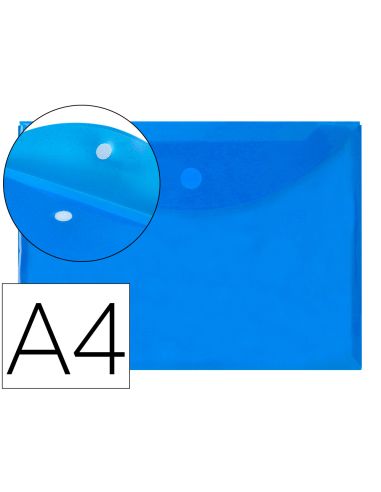 Carpeta Liderpapel Dossier A4 Cierre De Velcro Azul