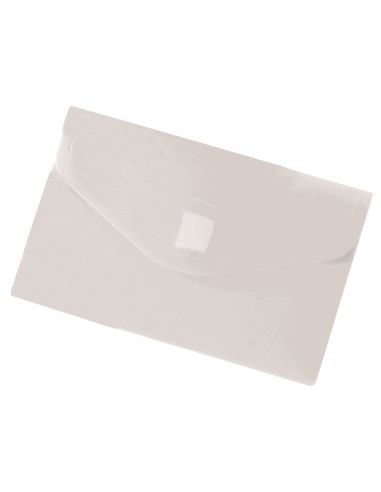 Carpeta Liderpapel Dossier Broche Polipropileno Din A8 Incolora Con Cierre De Velcro