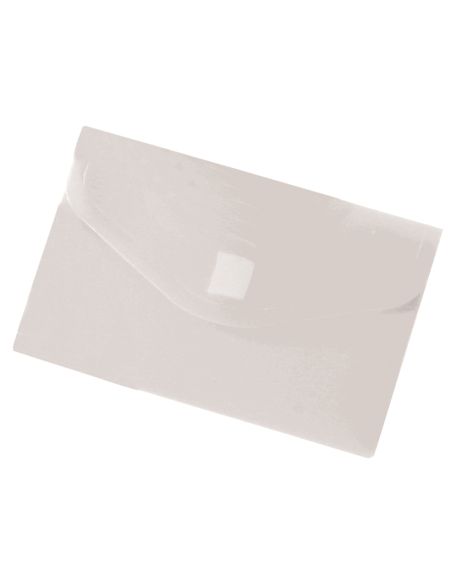 Carpeta Liderpapel Dossier Broche Polipropileno Din A8 Incolora Con Cierre De Velcro