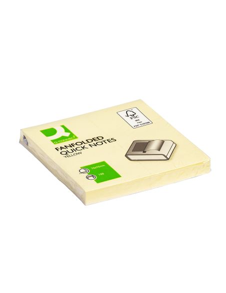 Bloc De Notas Adhesivas Quita Y Pon Q-Connect 76X76 Mm Zig-Zag