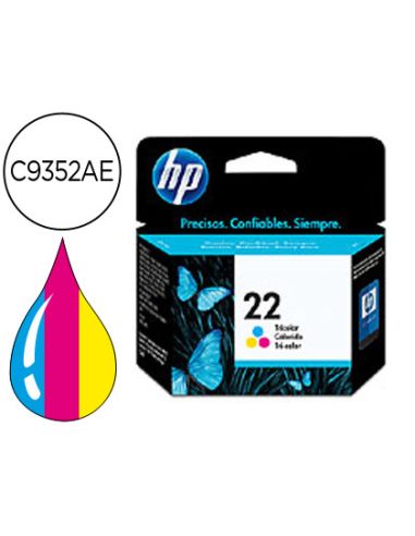 Ink-Jet Hp N.22 Tricolor -5Ml- Dj 3920/3940/D2360/F380 Psc 1410