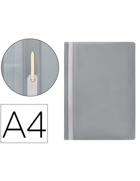 Carpeta Dossier Fastener Plastico Q-Connect Din A4 Gris