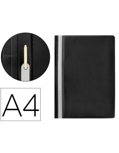 Carpeta Dossier Fastener Plastico Q-Connect Din A4 Negra