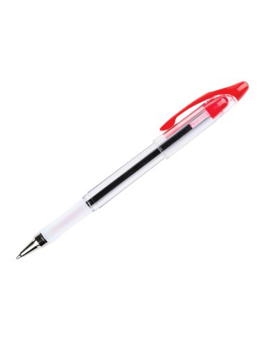 Boligrafo Q-Connect Delta Rojo Sujecion De Caucho Con Capuchon