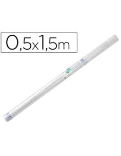 Rollo Plastico Adhesivo Liderpapel 0,50X1,50 Mt 80 Micras Forralibros Removible