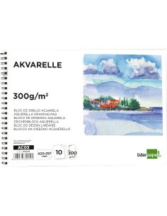 Bloc Dibujo Liderpapel Acuarela Espiral 297X420Mm 10 Hojas 300G/M2 Sin Recuadro 2