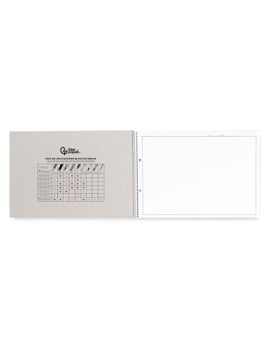 Bloc Dibujo Liderpapel Lineal Espiral 230X325Mm 20 Hojas 130Gr/M2 Con Recuadro 2 Taladros Perforado