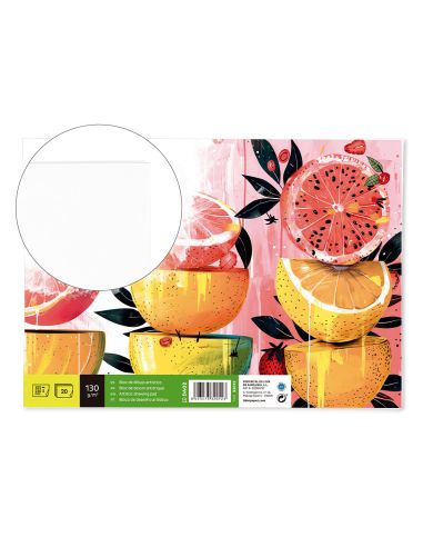 Bloc Dibujo Liderpapel Artistico Encolado 230X325Mm 20 Hojas 130G/M2 Sin Recuadro