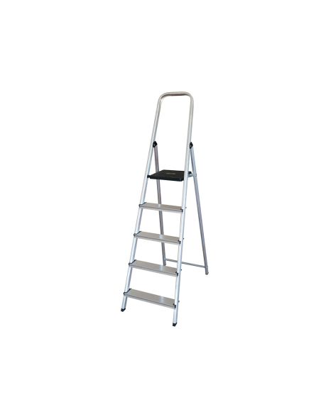 Escalera Q-Connect De Aluminio 5 Peldaños 1062X483X1675 Mm Peso Maximo 150 Kg En-131