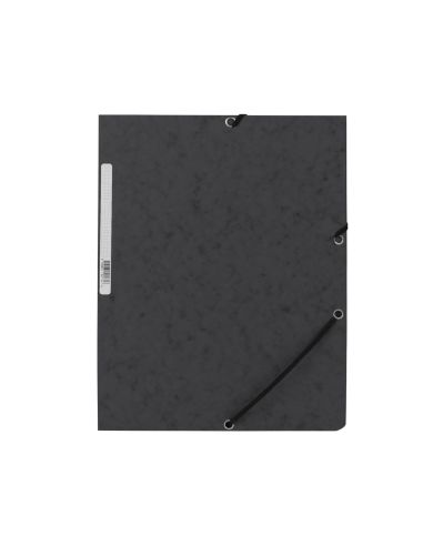 Carpeta Q-Connect Gomas Kf02169 Carton Simil-Prespan Solapas 320X243 Mm Negra