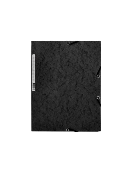 Carpeta Q-Connect Gomas Kf02169 Carton Simil-Prespan Solapas 320X243 Mm Negra