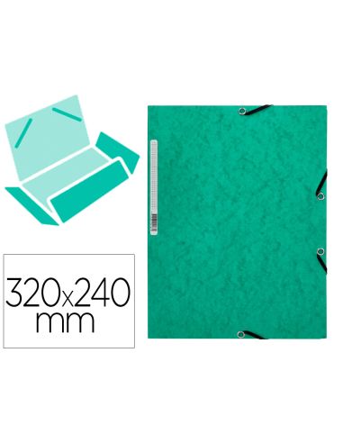 Carpeta Q-Connect Gomas Kf02168 Carton Simil-Prespan Solapas 320X243 Mm Verde