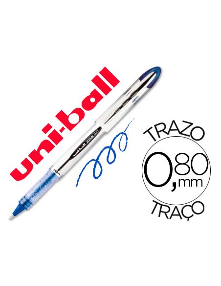 Rotulador Azul  Uni-Ball Roller Ub-200 Vision 0,8 Mm -Unidad